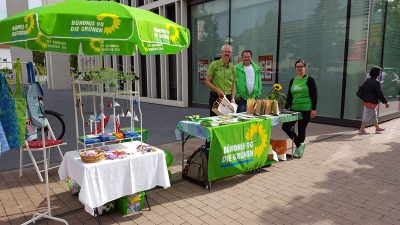 Wahlstand der Grünen Groß-Gerau